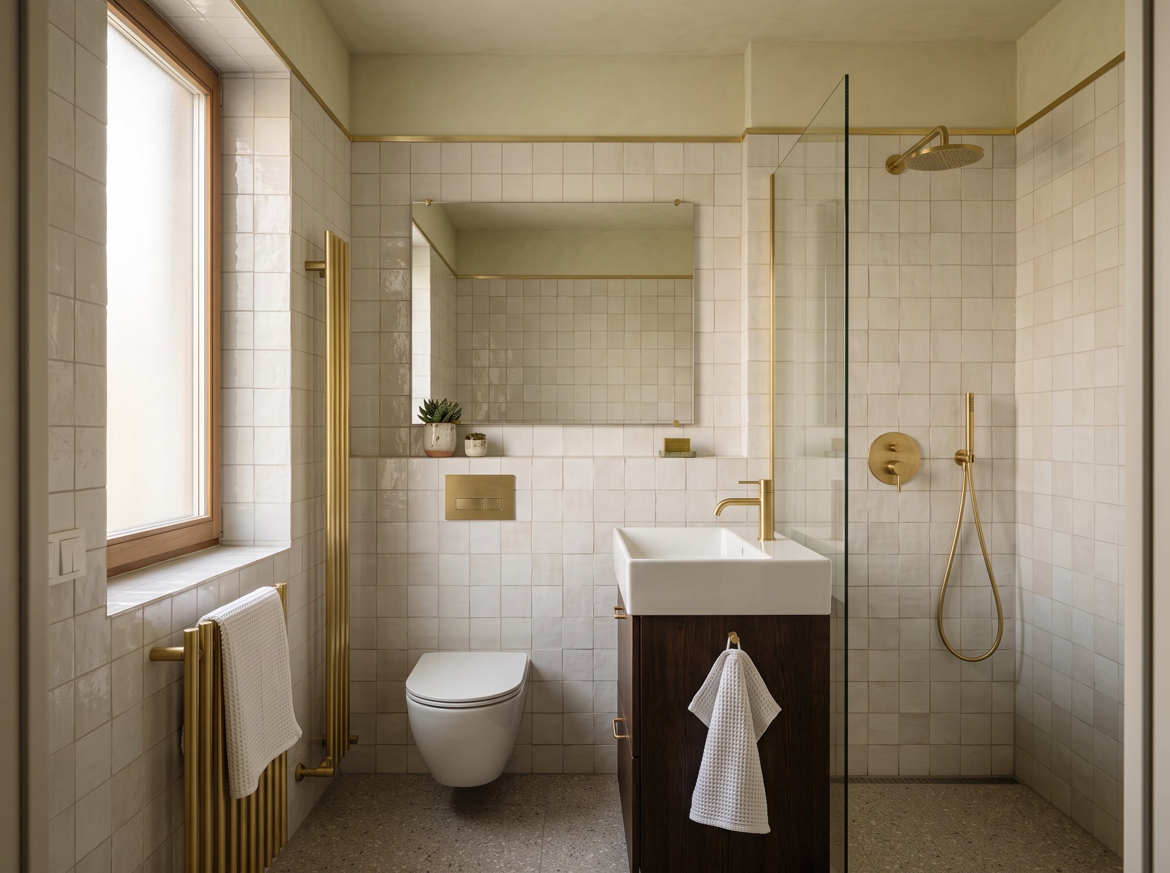 Neu installierte Vorwand mit Spülkasten und freiliegenden Anschlüssen in einem Mietwohnungsbad.